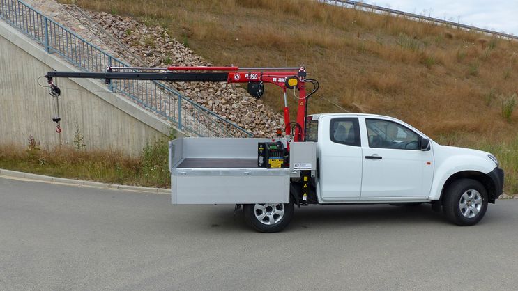 Pickup Kunath Ladekranaufbau mit Pritsche von Kunath Fahrzeugbau GmbH in Roßwein & Döbeln