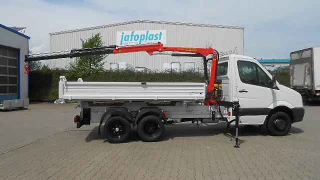 Transporter Kunath Ladekranaufbau mit Kipper von Kunath Fahrzeugbau GmbH in Roßwein & Döbeln
