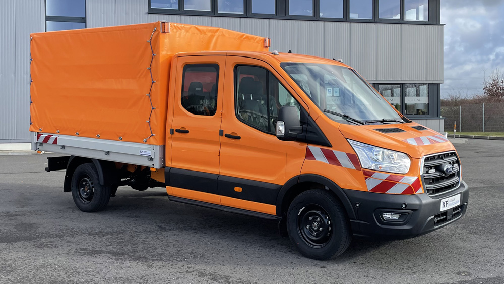 Ford Transit mit Kunath-Alu-Pritsche